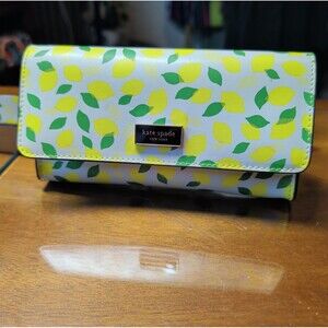 Kate Spade With Flap Top Leather Belt Bag Lemon Print Fanny Pack L/XL